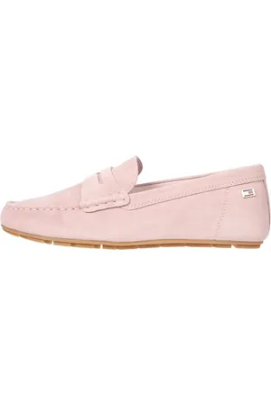 Tommy Hilfiger Damen Driver Schuh Flag Soft Suede Loafer Elegant, Rosa (Foggy Pink), 39