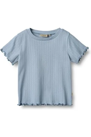 WHEAT Mädchen Rib T-Shirt S/S Irene GOTS Zertifiziert