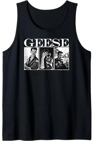 Top Gun Geese Goose Black and White Classic Action Movie Tank Top