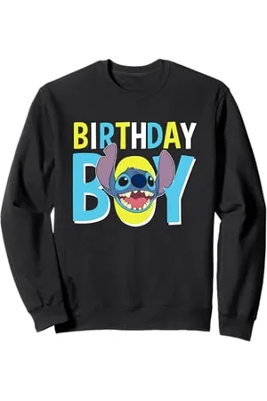 Disney Lilo & Stitch Birthday Boy Blue Stitch Logo & Icon Sweatshirt