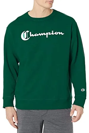 Champion Herren Powerblend Fleece Crew Lettering Pullover, , M