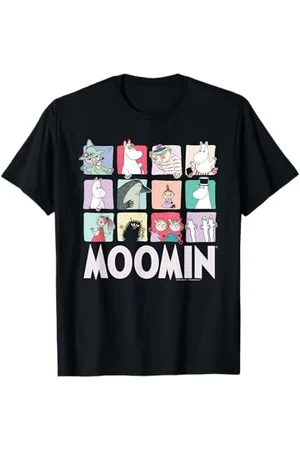 Moomin Dunkle Charakterblöcke der Mumin-Gruppe T-Shirt