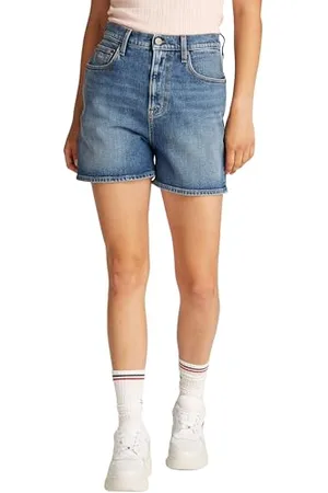 Tommy Hilfiger Damen Jeans Shorts Mom Short High Waist, Blau (Denim Medium), 31W