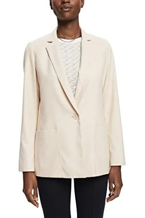 ESPRIT Collection Damen 023eo1g304 Blazer, Light Beige, 38