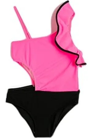 Koton Girls Swimsuit Cut Out and Ruffle Detail