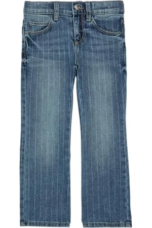 QS by s.Oliver Jeans Betsy/Regular Fit/Mid Rise/Flared Leg/Glitzer-Nadelstreifen blau 122/REG