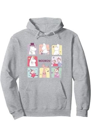 Moomin Mumin-Quadrat-Zeichenblöcke Pullover Hoodie