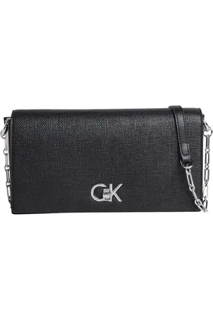 Calvin Klein Damen Umhängetasche Mini mit Tragekette, Schwarz (Ck Black), Einheitsgröße