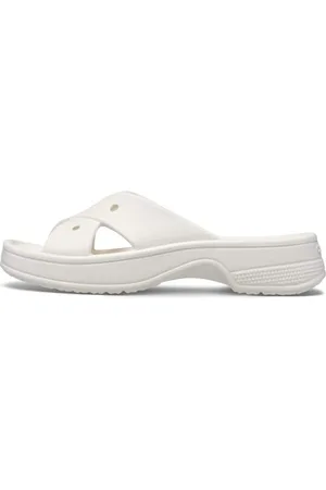 Crocs Herren Classic Womens Cross Strap Badeschlappen, Chalk, 39/40 EU