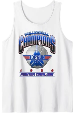 Top Gun Volleyball Champions Retro 80s Classic Action Movie Tank Top