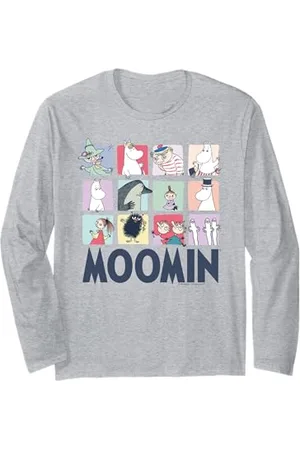 Moomin Mumin Character Blocks Gruppe Light Langarmshirt