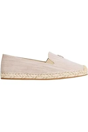 Tommy Hilfiger Damen Espadrilles Chambray mit Logo, Beige (Horseradish), 40