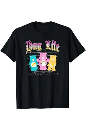 Care Bears Cheer Wish & Funshine Bear Hug Life Retro Logo T-Shirt