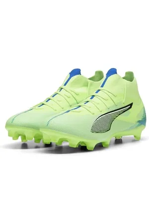 PUMA Unisex Ultra 5 Match+ FG/AG Soccer Shoe, Fizzy Apple White-Bluemazing, 41 EU