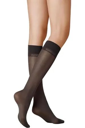 Kunert Damen Kniestrümpfe Satin Look 40 weicher Bund 40 DEN 35-38