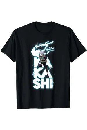 Naruto Ripple Junction Offiziell lizenzierte Kakashi Stacked Type T-Shirt für Anime-Fans, Herren, Unisex, , S