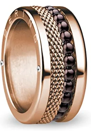 Bering Austauschbar Ringkombination für Damen in Rosé Gold & Braun mit einzigartigem Twist- & Change System, Donube