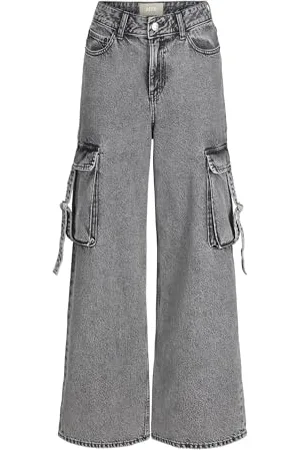 JJXX Damen JXTOKYO Wide Cargo MW Jeans DNM Jeanshose, , 27 W/32 L