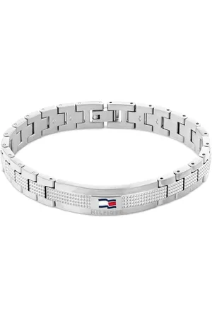 Tommy Hilfiger Jewelry Gliederarmband für Herren aus Edelstahl - Erhältlich aus Schwarz oder Silber