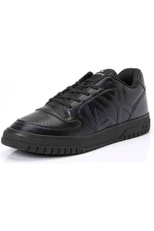 Armani Exchange Herren Duck Sneaker, Black+Black, 44 EU