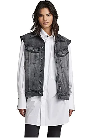 G-Star RAW Damen Oversized Denim Weste Evergreen