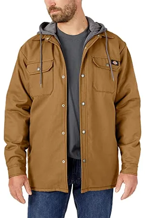 Dickies Herren Fleece Hooded Shirt Jacket with Hydroshield Arbeits-Utility-Oberbekleidung, , XS