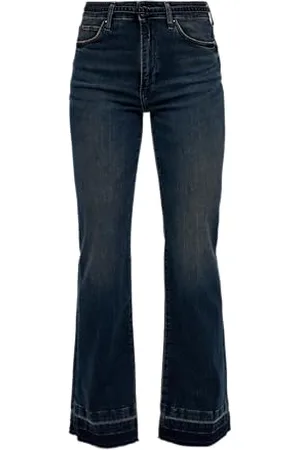 QS by s.Oliver Damen Jeans Hose, Flared Leg Blue, 32