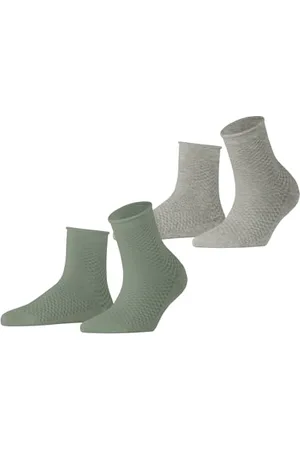 ESPRIT Damen Socken Fine Mesh Multipack W Sso Baumwolle einfarbig 2 Paar, , 39-42