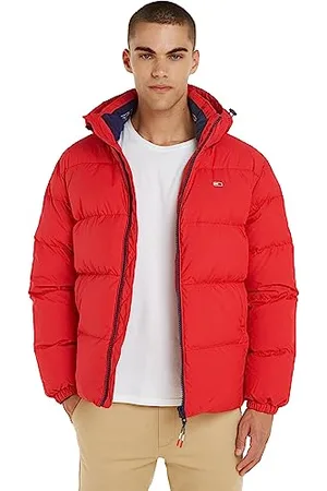 Tommy Hilfiger Herren Daunenjacke Essential Down Winter, (Deep Crimson), L