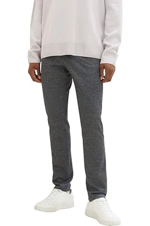 TOM TAILOR Herren Slim Fit Piqué Chino Hose im Jogger-Style mit Gummibund, , 32/32
