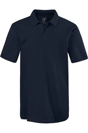 JP 1880 Herren, Poloshirt , Halbarm, Unifarben, Farbe: Blau (blau 70), Gr. L