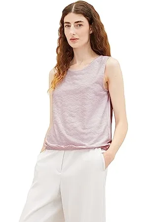 TOM TAILOR Damen 1036793 Top mit Muster, 31651-Breeze Rose, L