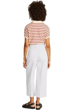 Tommy Hilfiger Damen Jeans Hose Wide Leg High Waist, Weiß (Th Optic White), 30W/28L