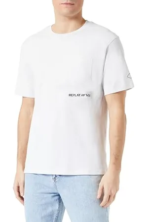 Replay Herren T-Shirt Kurzarm aus Baumwolle, (Grau), XS