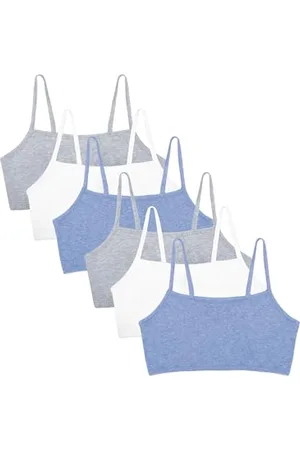 Fruit Of The Loom Damen Spaghetti Strap Cotton Pullover Bra Value Pack Sport-BH, Undurchsichtige, , 75 (6er