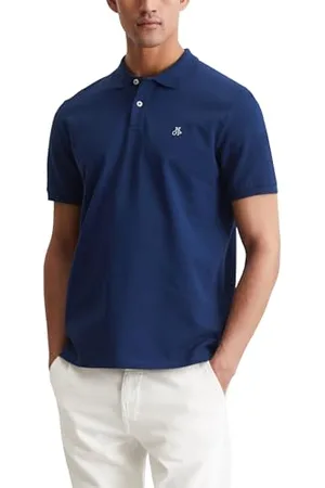 Marc O’ Polo Marc OߴPolo Herren Kurzarm-Poloshirt aus Bio-Baumwolle Regular Fit, Blau (Iris Ink), XL