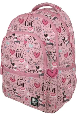 Grafoplas Bits&Bobs Sweet Schulrucksack, drei Fächer, 33 x 46 x 22,5 cm, gepolsterter Laptop-Bereich, Modell Roomy, perfekt für den Transport Ihres Schulbedarfs zur Schule, , 33x46x22,5cm, Für die