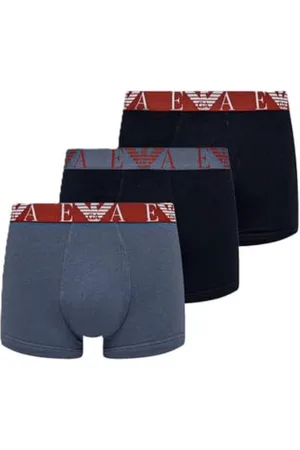 Emporio Armani Herren 3-Pack Trunk Badehose, Armani BLU/VIN Indi, M