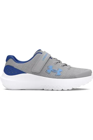 Under Armour Jungen UA BPS Surge 4 AC Laufschuhe, Mod Gray/Tech Blue/Horizon Blue