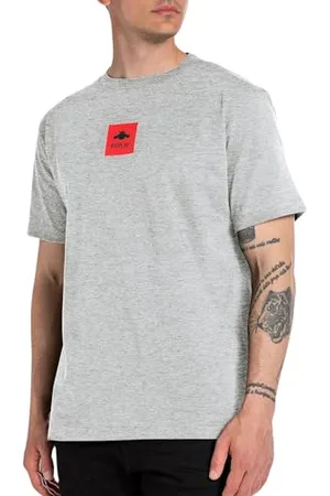 Replay Herren T-Shirt Kurzarm aus Baumwolle, (Grau), S