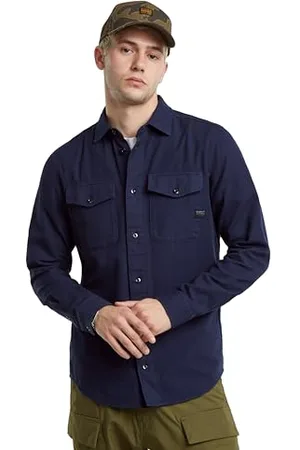 G-Star RAW Herren Marine Slim Hemd, , L