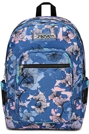 7 for all Mankind Freethink Schulrucksack, Violett Blau, Girl, Doppelfach mit USB-Unterstützung, Laptop- oder Tablet-Tasche und Trinkflasche, mittlerer und höherer Rucksack, Mädchen, , Taglia Unica