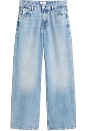 Marc O’ Polo Marc OߴPolo Denim Damen Jeanshose aus Bio-Baumwolle Wide Fit, Blau (Bright Blue Multi 09), W27/L30