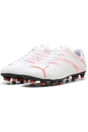 PUMA Herren ATTACANTO FG/AG Fussballschuh, White-Glowing RED, 44.5 EU