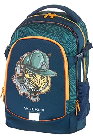 Karen Walker 42053-064 - Schulrucksack Fame 2.0 "Beast Mode" mit 2 Fächern, Vorderfach mit Organizer, Seitentaschen, Schultasche inkl. Rücken-Polsterung, verstellbarem Schulter- und Brustgurt