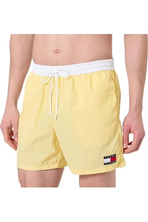 Tommy Hilfiger Herren Badehose Medium Drawstring mit Tunnelzug, Gelb (Citronella), S
