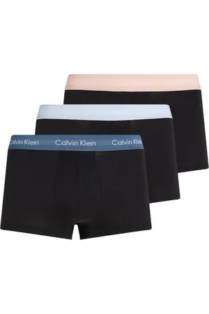 Calvin Klein Herren 3er Pack Boxershorts Low Rise Trunks Unterwäsche, Mehrfarbig (B- Vint Ind, Mln Frenzy, H Blue Wbs), M