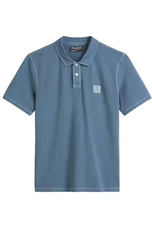 Marc O’ Polo Marc OߴPolo Herren Kurzarm-Poloshirt aus Bio-Baumwolle Regular Fit, Blau (Storm), 3XL