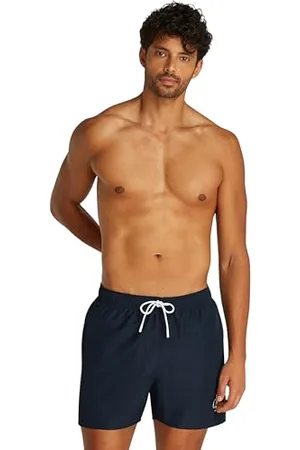 Calvin Klein Herren Badehose Medium Drawstring mit Logo, Blau (Dark Sapphire), S