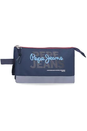 Pepe Jeans Seldon Federmäppchen, Umhängetaschen, Blau und Pink, Perfekt zum Ordnen und Tragen von Bleistiften und Stiften, mehrere Fächer. Von Joumma Bags